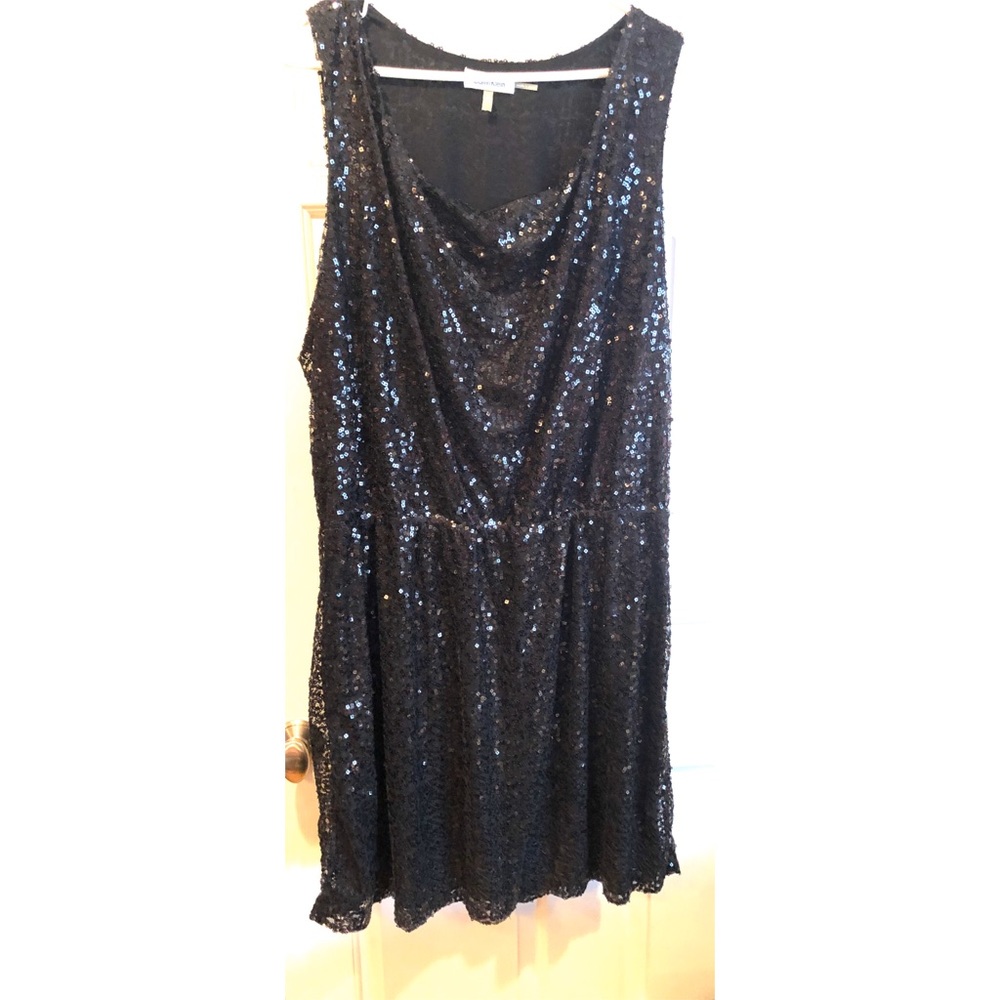 Black Sequin Calvin Klein Plus Size Dress